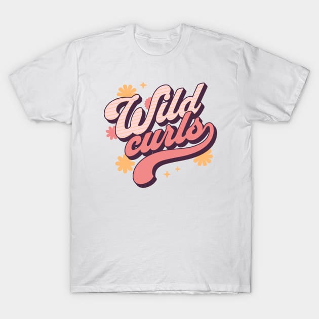 Wild Like My Curls Toddler Cute Retro Curly Haired T-Shirt by alcoshirts